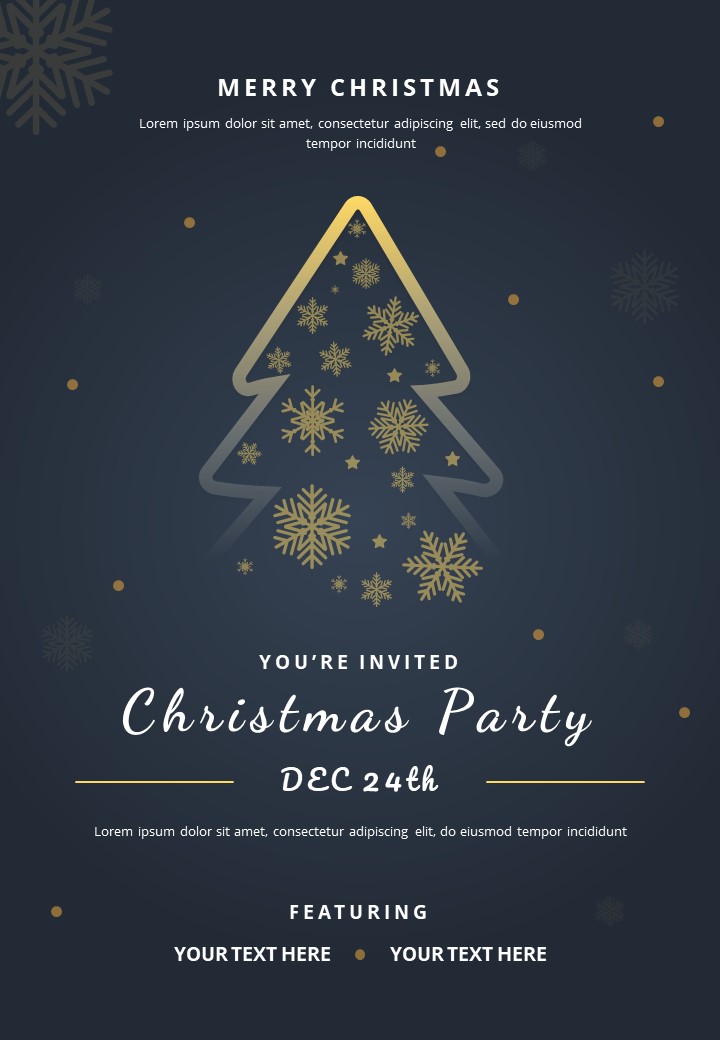 Free Google Slides Christmas Flyer Template and PowerPoint