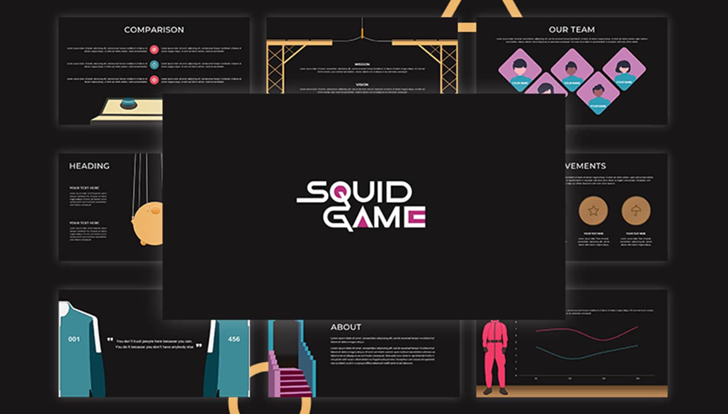 Free Google Slides Squid Game Template PowerPoint