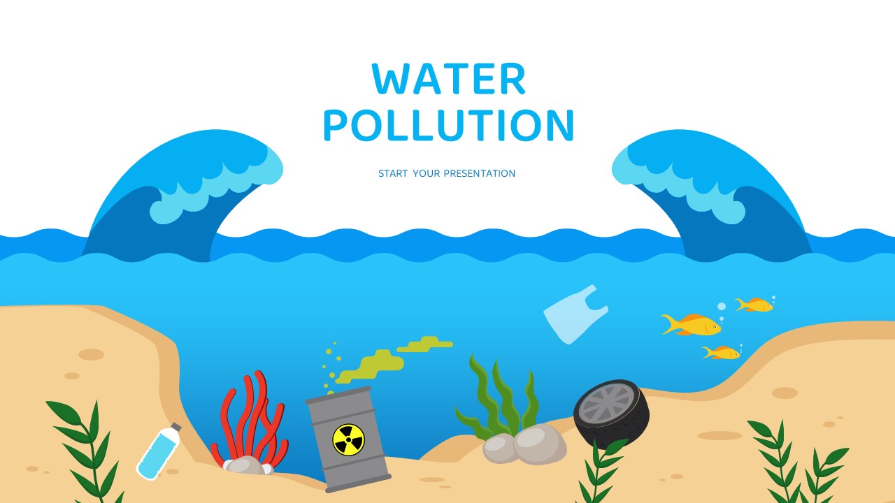 Free Water Pollution PPT Template and Google slides