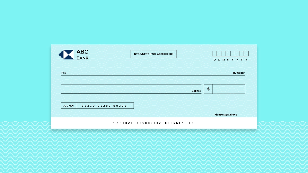 bank check template