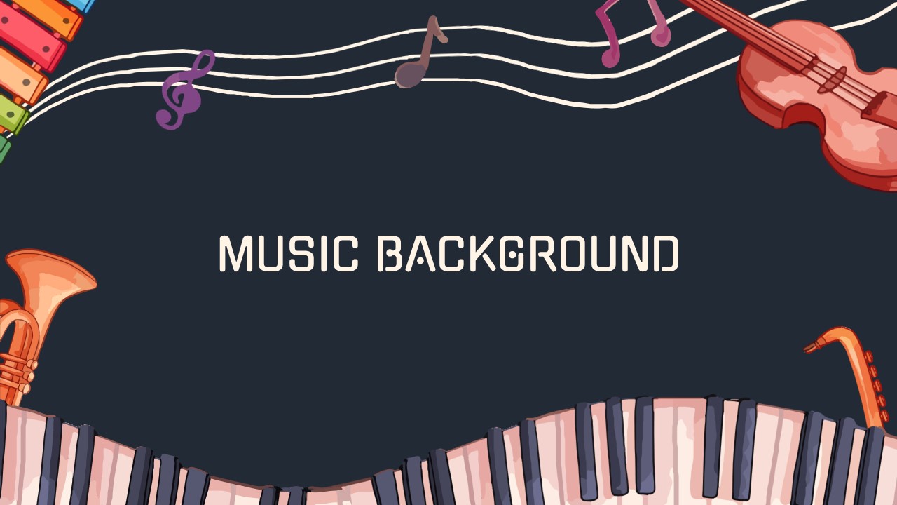Free Music PowerPoint Template Background & Google Slides