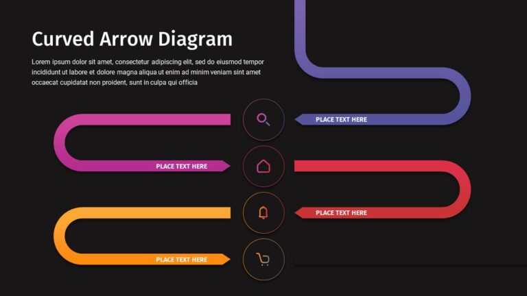 Free Curved Arrow Template PowerPoint Google Slides