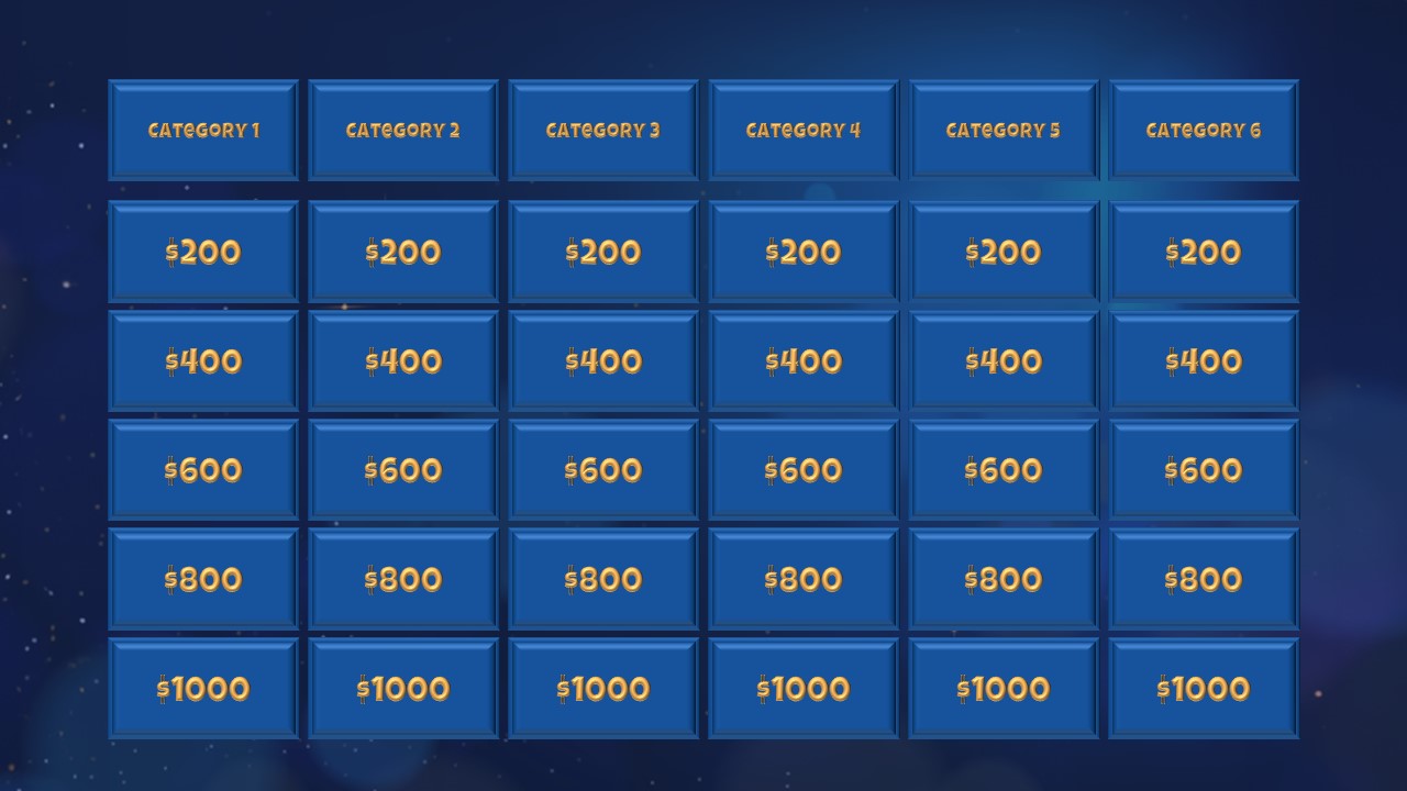 Free Interactive Jeopardy Template PowerPoint Google Slides