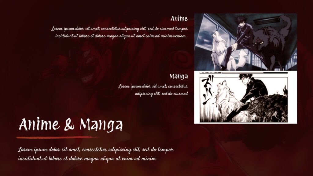 Free Jujutsu Kaisen Anime Google Slides And PPT Template