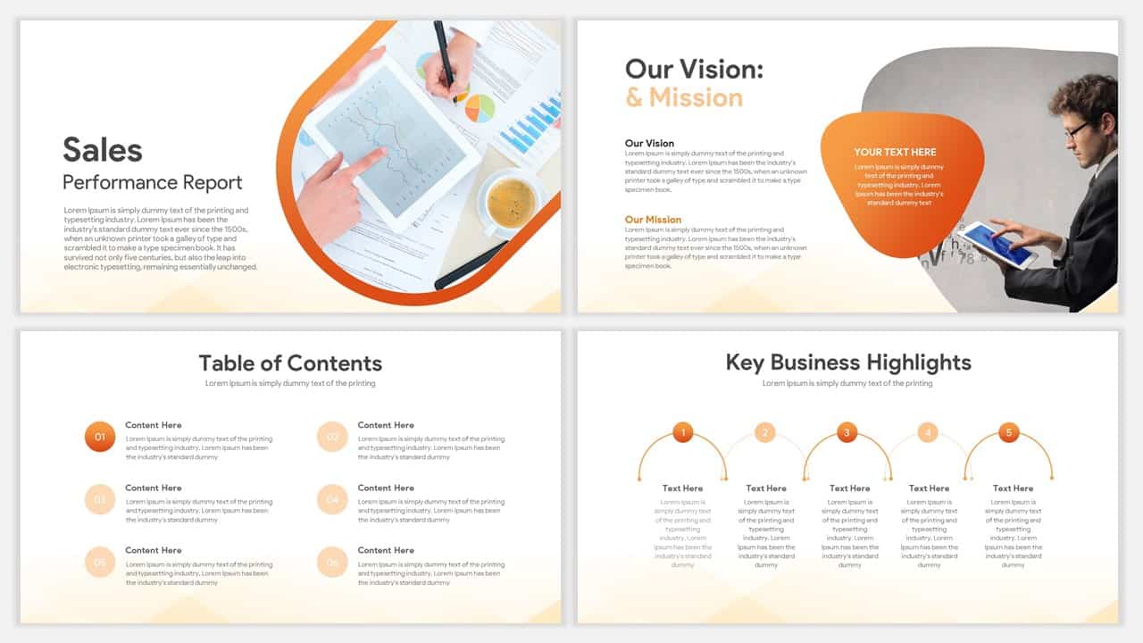 sales report template for PowerPoint