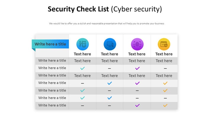 Security Check List Diagram
