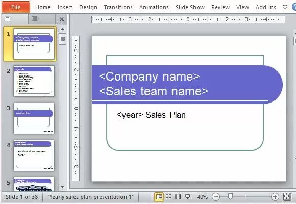 yearly sales planning PPT