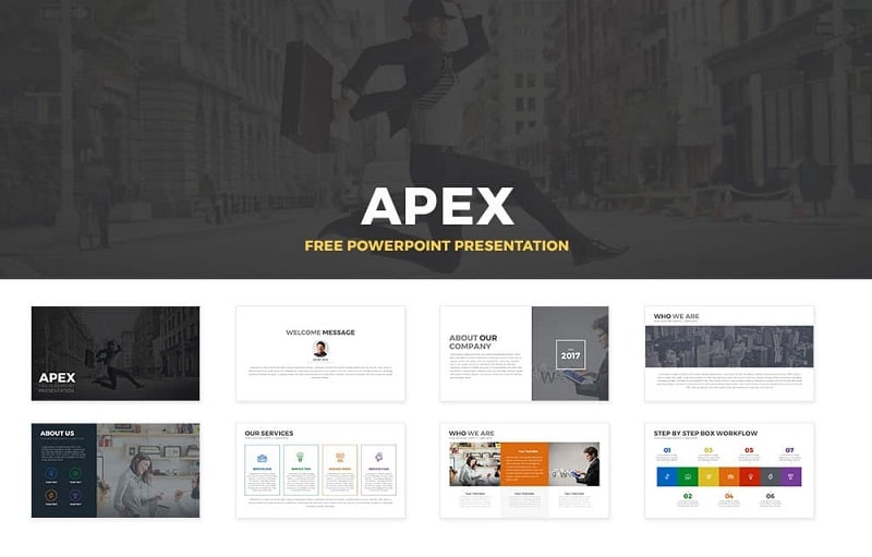 Plantillas de PowerPoint gratuitas de apex