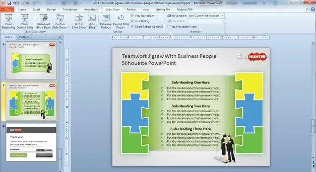 plantillas gratuitas de PowerPoint para trabajo en equipo