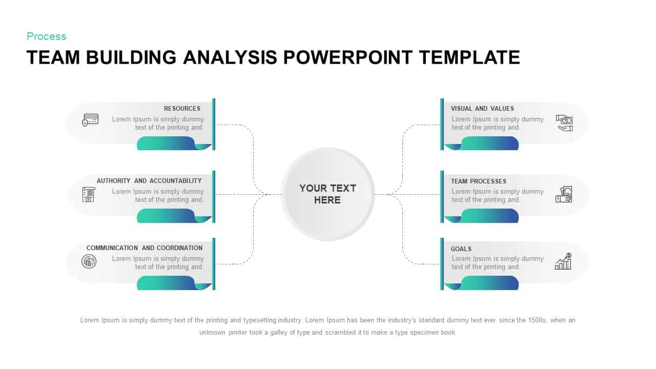 Plantilla de PowerPoint - análisis de creación de equipos