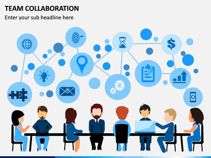 Plantilla de PowerPoint de colaboración en equipo