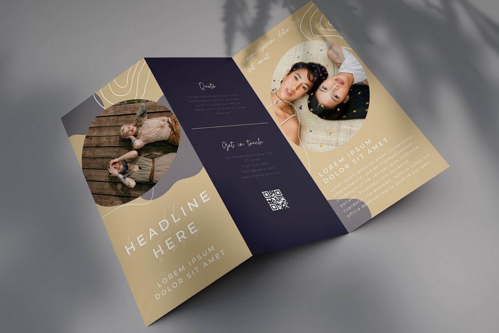 A catchy Canva brochure with cream color theme