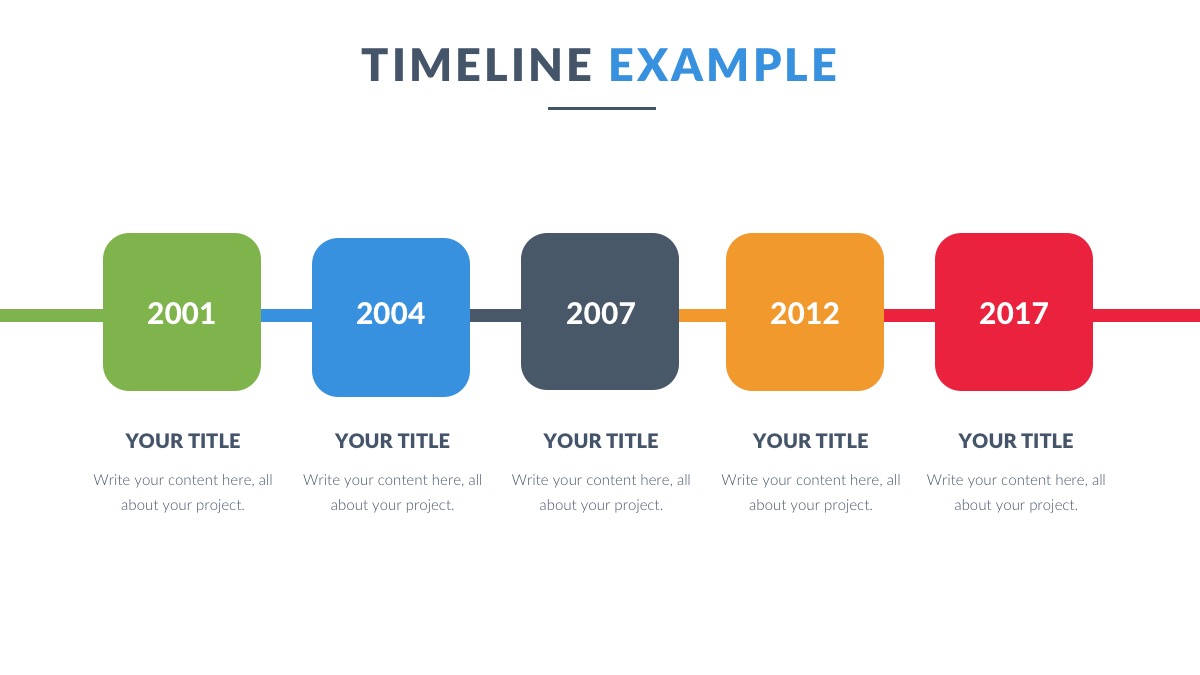 free timeline Google slides template