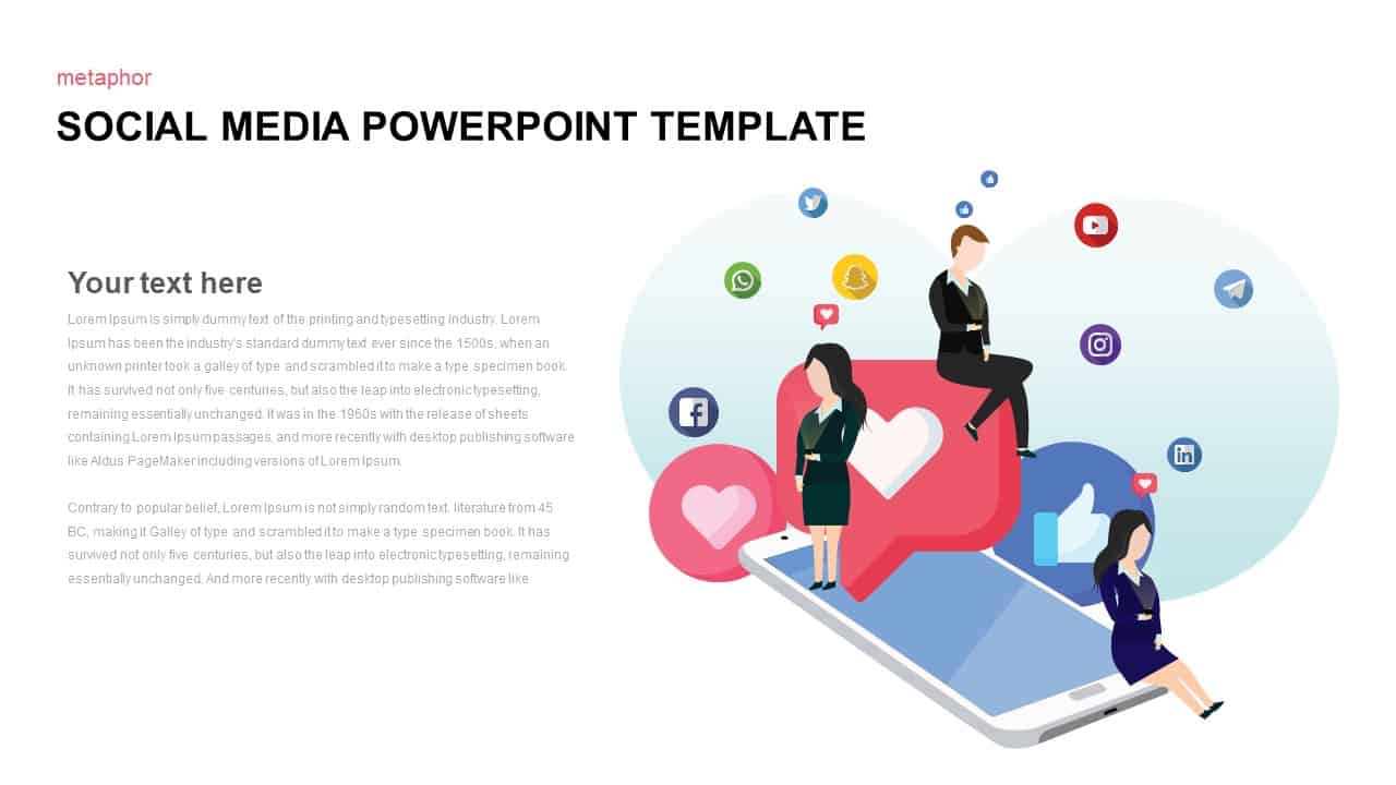 plantilla de PowerPoint para redes sociales