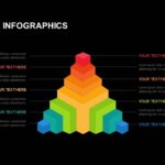Free dark 3D pyramid infographic template