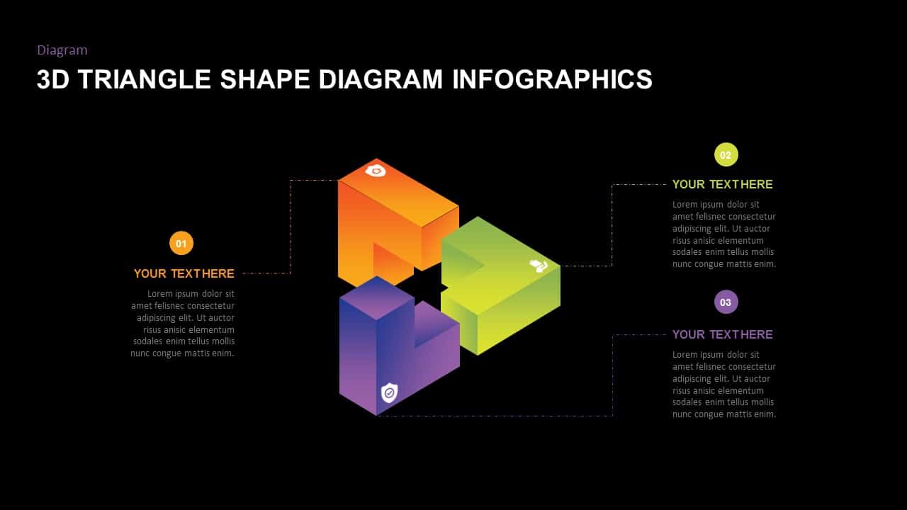 free dark 3d shapes PowerPoint