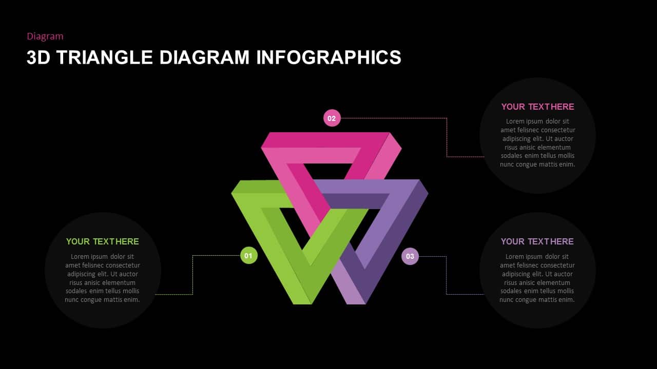 Free Dark 3D Shapes PowerPoint