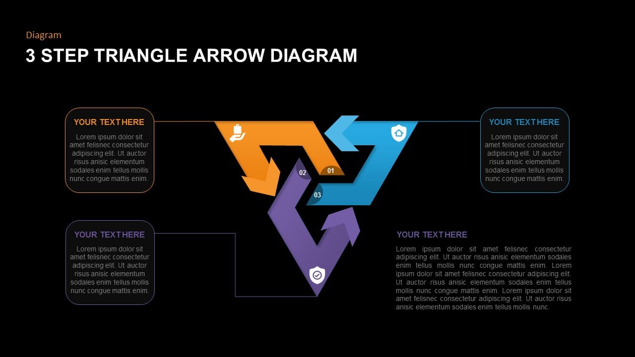 arrow diagram PowerPoint template
