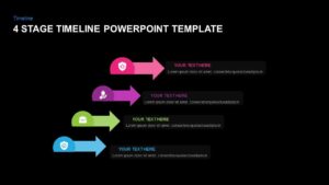 Dark PowerPoint timeline templates free