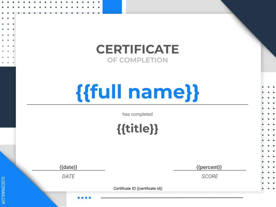 free certificate template for google