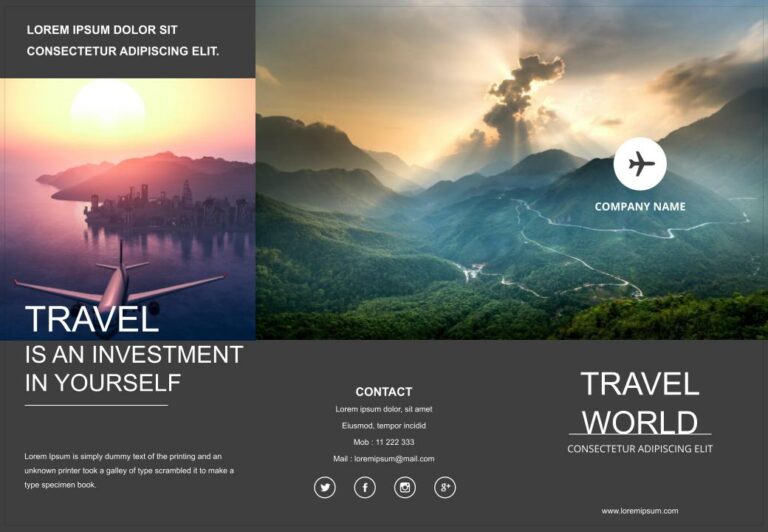 Free Travel Brochure Google Slides PowerPoint Templates