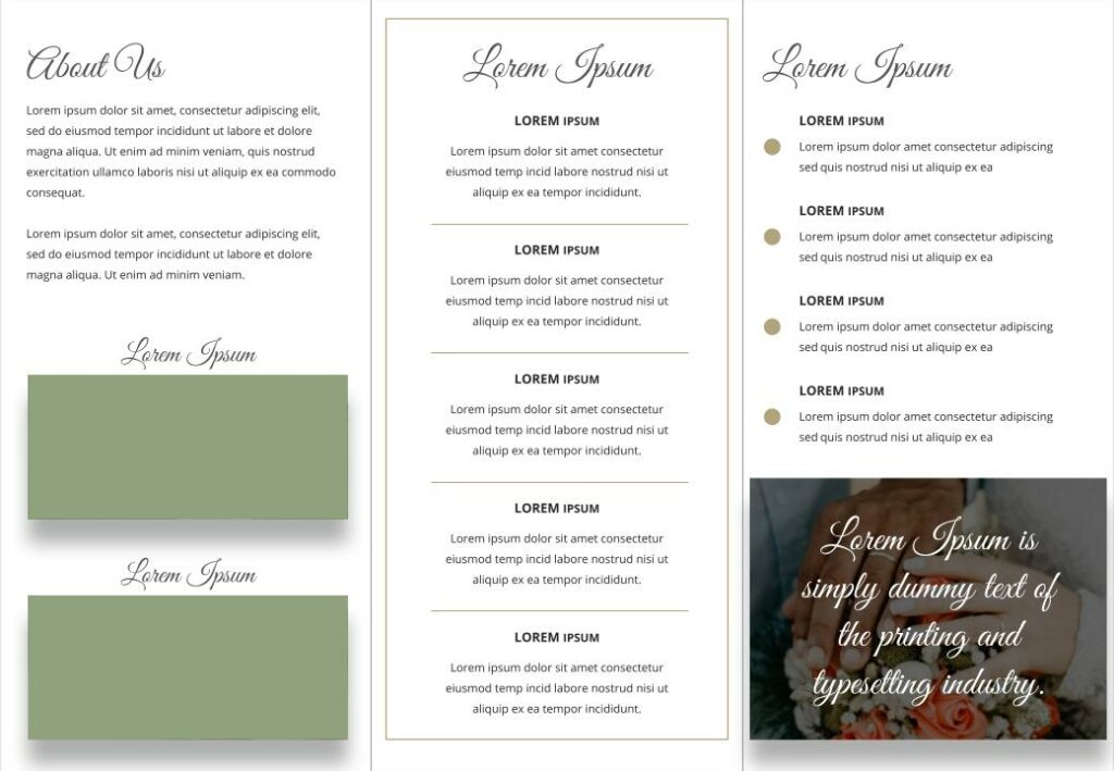 Free trifold wedding brochure powerpoint templates