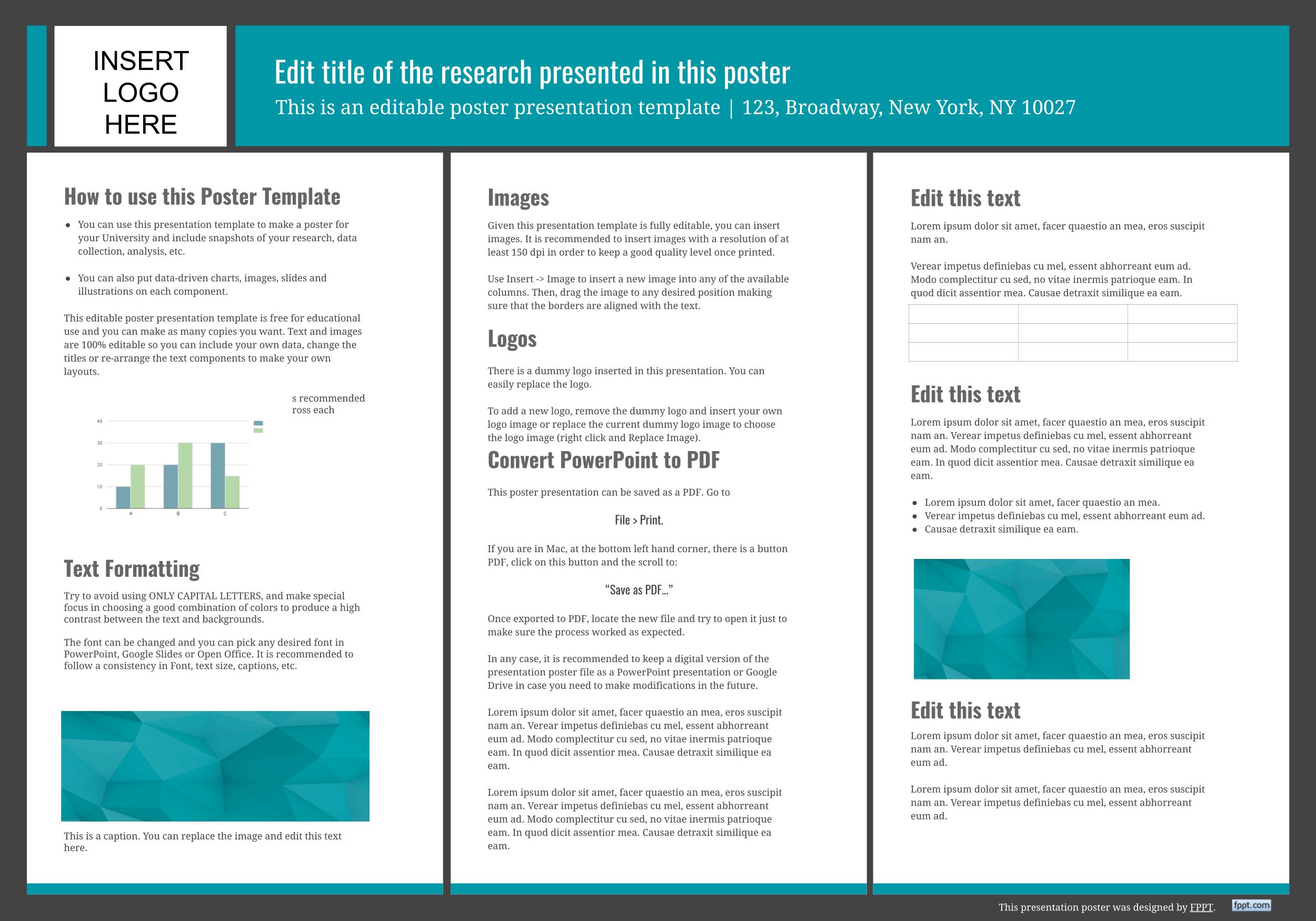 free scientific research Google slides Poster templates
