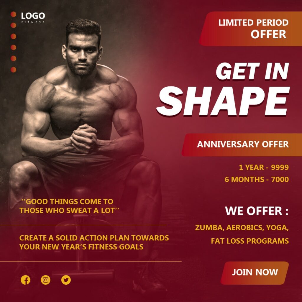gym promotion offer template 