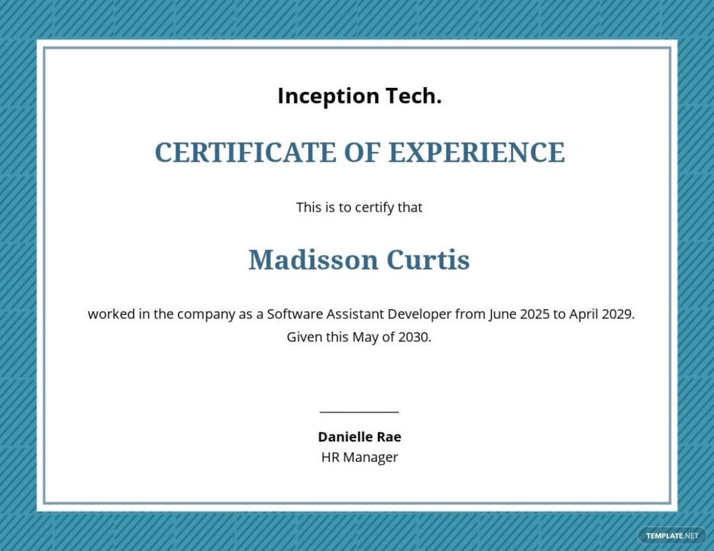 Free Google Slides Certificate Templates (Worth Checking Out) Inside Certificate Of Experience Template