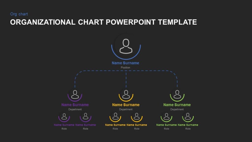 dark free organizational chart template