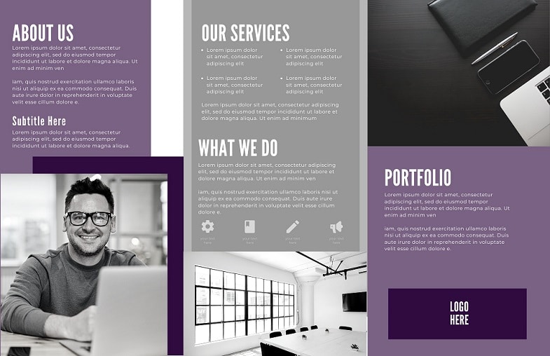 free business canva brochure templates