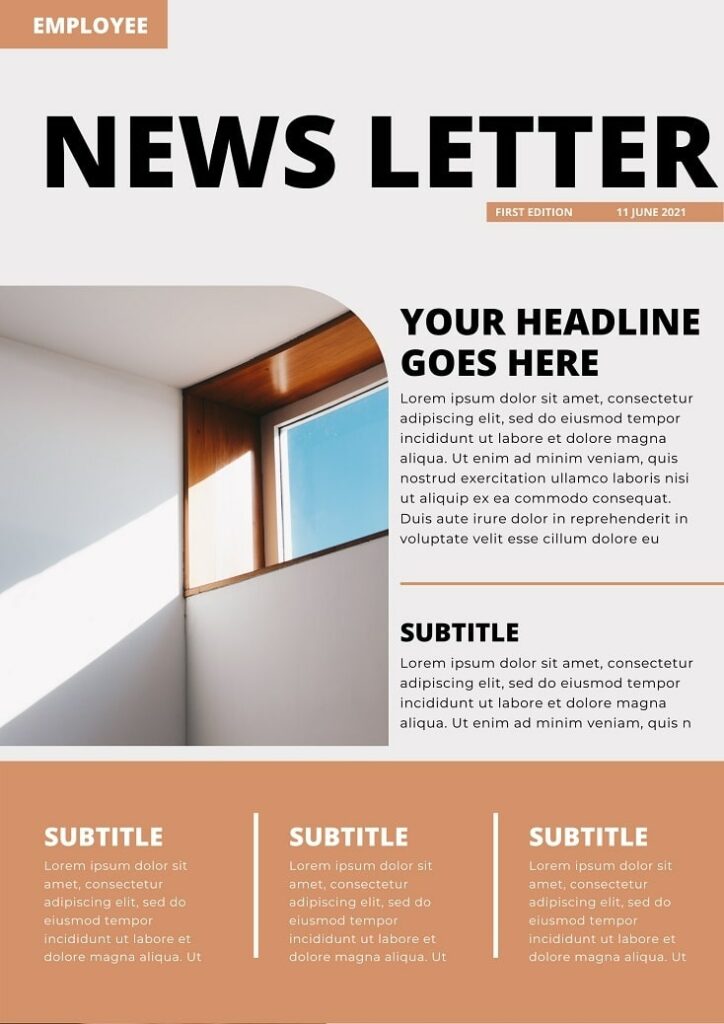 free company canva newsletter templates