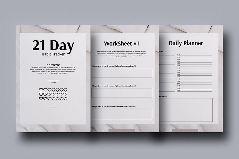 Free worksheet planner tracker canva templates