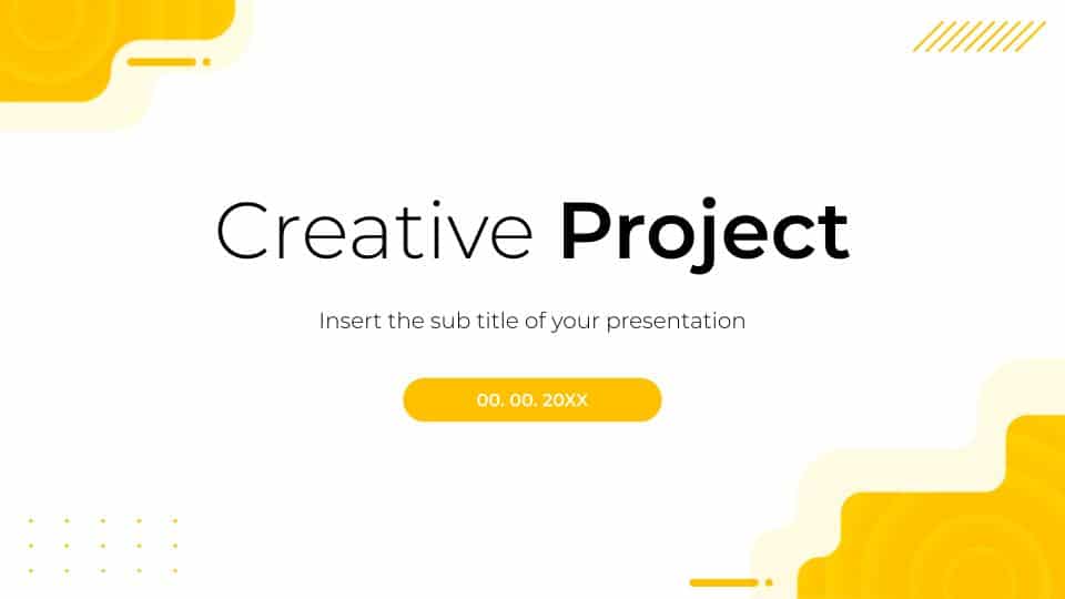 Presentación gratuita de proyectos creativos Google Slides  