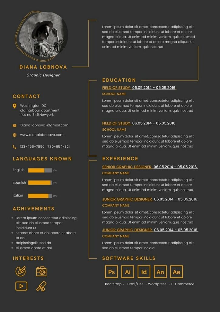 Free Corporate Resume Canva Templates | Slidechef