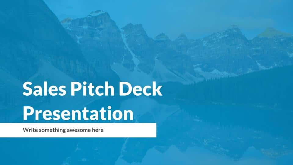 free google slides sales pitch deck template
