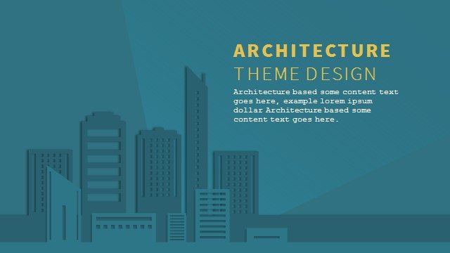 Fondo y tema gratuito de PowerPoint sobre arquitectura