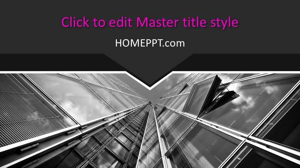 free dark architecture portfolio PowerPoint Templates