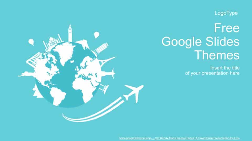 Plantillas gratuitas de Google Slides para el diseño de conceptos de viajes por el mundo