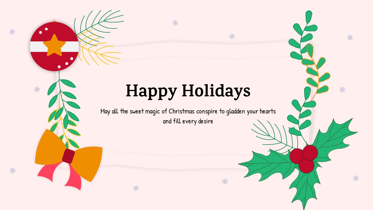 Free Christmas Greeting Google Slides