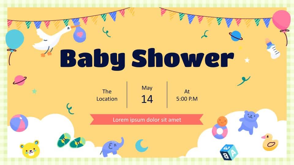 Lindas y encantadoras plantillas de Baby Shower y PowerPoint