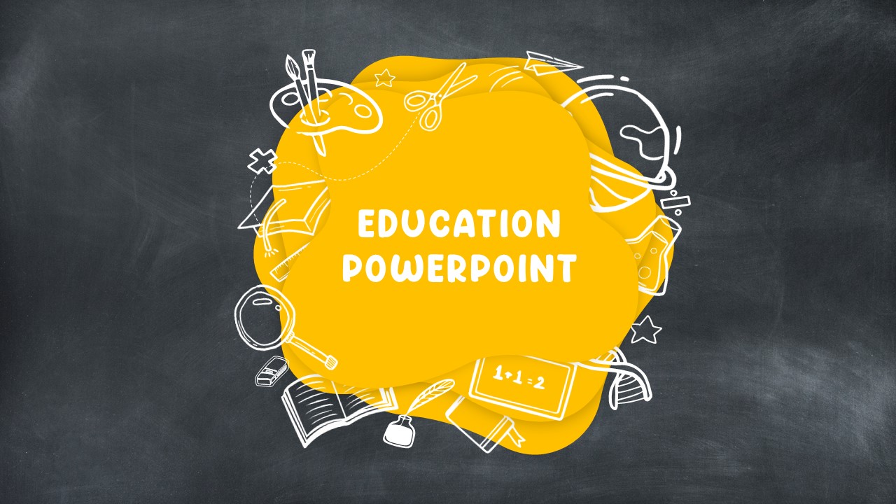 Free Google Slides Animated Chalkboard Education Deck Template