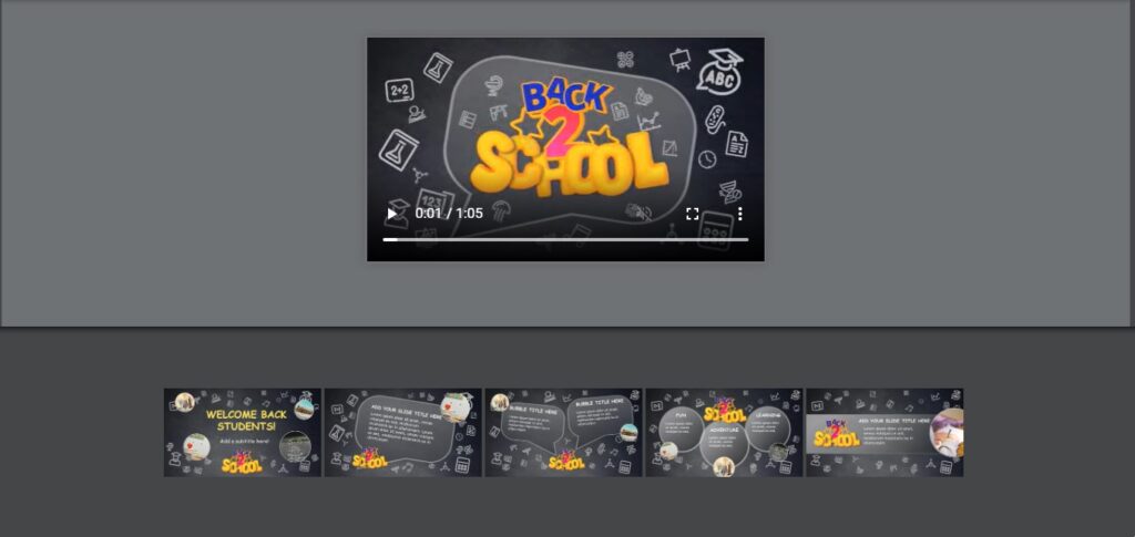 back to school theme template 
