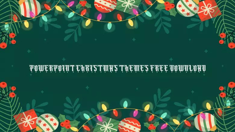 Hermosa plantilla de PowerPoint de Navidad gratis