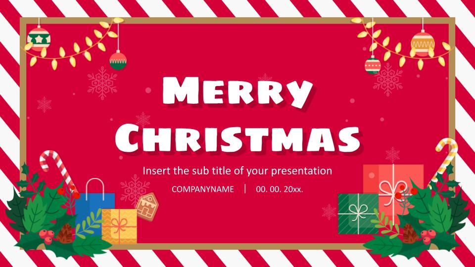 Diseño de presentación de tarjeta de Navidad gratis Plantilla de PowerPoint Google Slides