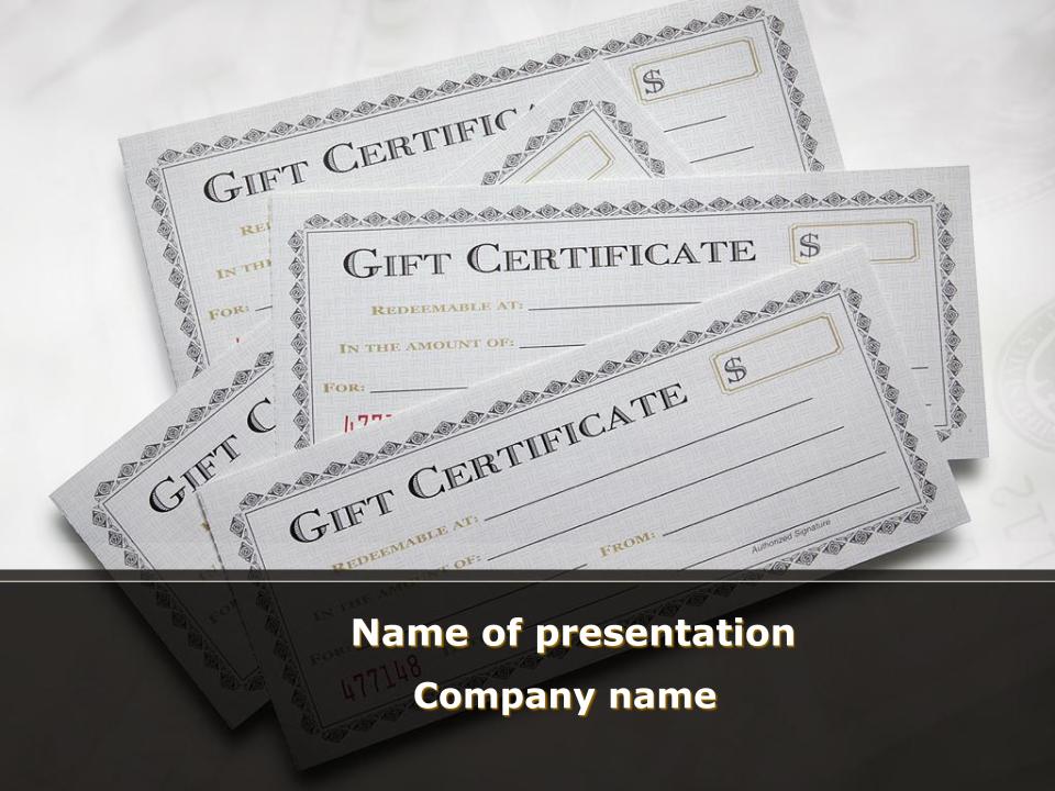 Free Christmas Gift Tag Certificate Google Slides and PowerPoint Template