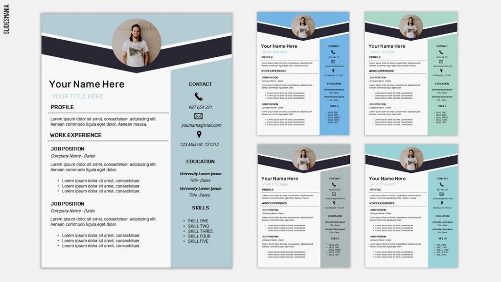 Free Clean Google Resume Template PowerPoint