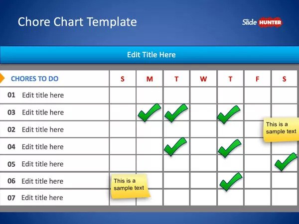 Plantilla de tabla de tareas de pizarra editable gratuita