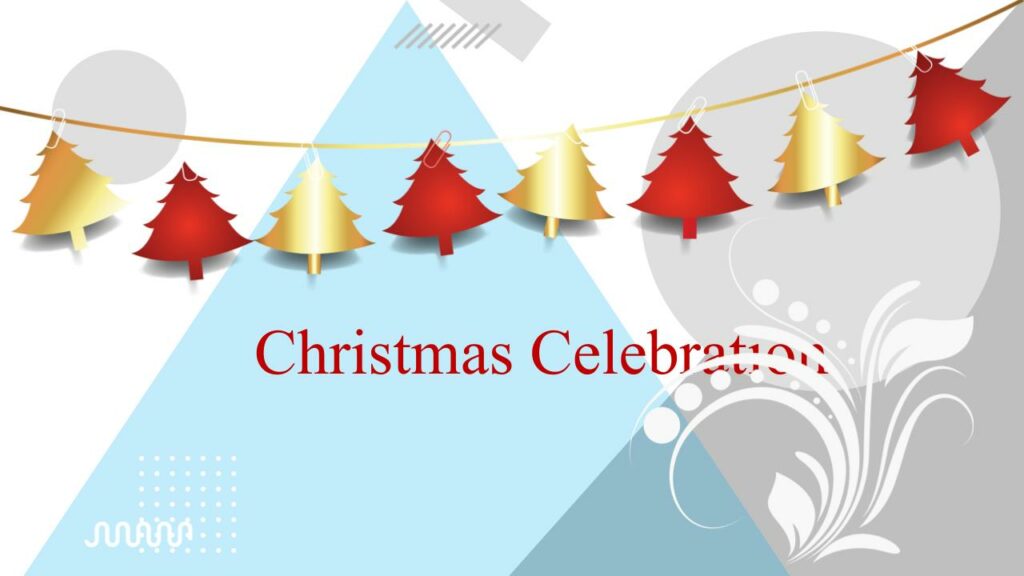 Free Geometric Christmas Background for PowerPoint and Google Slides