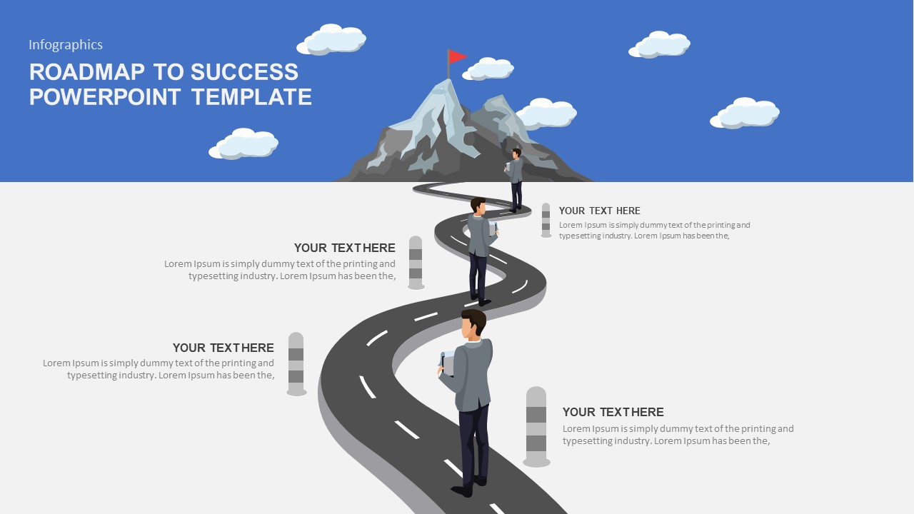 Free Google Slides Roadmap to Success Infographics